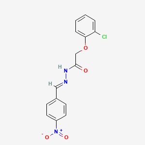 molecular formula C15H12ClN3O4 B15088463 2-(2-chlorophenoxy)-N'-[(E)-(4-nitrophenyl)methylidene]acetohydrazide 