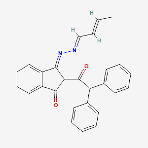 molecular formula C27H22N2O2 B15088475 Crotonaldehyde,daih derivative 