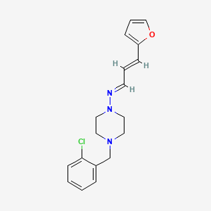 N-(4-(2-Chlorobenzyl)-1-piperazinyl)-N-(3-(2-furyl)-2-propenylidene)amine