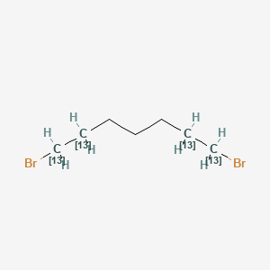 molecular formula C7H14Br2 B15088498 1,7-dibromo(1,2,6,7-13C4)heptane CAS No. 1173019-50-5