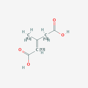 molecular formula C6H8O4 B15088523 (E)-3-(113C)methyl(2,4-13C2)pent-2-enedioic acid 