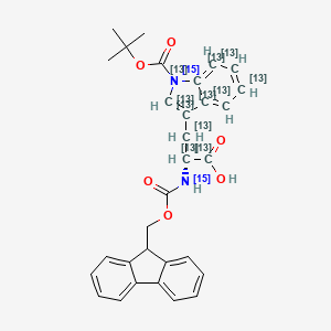 molecular formula C31H30N2O6 B15088527 Fmoc-Trp(Boc)-OH-13C11,15N2 