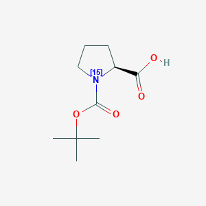 molecular formula C10H17NO4 B15088615 (2S)-1-[(2-methylpropan-2-yl)oxycarbonyl](115N)azolidine-2-carboxylic acid CAS No. 204523-10-4