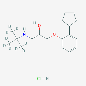 1-(2-cyclopentylphenoxy)-3-[[1,1,1,3,3,3-hexadeuterio-2-(trideuteriomethyl)propan-2-yl]amino]propan-2-ol;hydrochloride