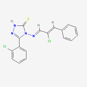 4-((2-Chloro-3-phenylallylidene)amino)-3-(2-chlorophenyl)-1H-1,2,4-triazole-5(4H)-thione