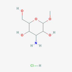 molecular formula C7H16ClNO5 B15088650 4-Amino-2-(hydroxymethyl)-6-methoxyoxane-3,5-diol;hydrochloride 