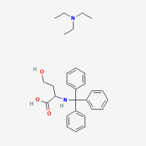 molecular formula C29H38N2O3 B15088682 N,N-diethylethanamine;4-hydroxy-2-(tritylamino)butanoic acid 