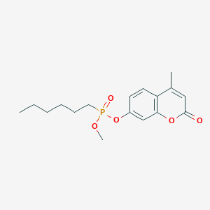 molecular formula C17H23O5P B15088699 Methyl (4-methyl-2-oxo-2H-chromen-7-yl) hexylphosphonate 