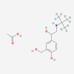 molecular formula C15H25NO5 B15088746 Salbutamol-d9 (acetate) 