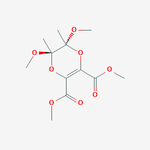 molecular formula C12H18O8 B15088761 (5R,6R)-Dimethyl 5,6-dimethoxy-5,6-dimethyl-1,4-diox-2-ene-2,3-dicarboxylate 