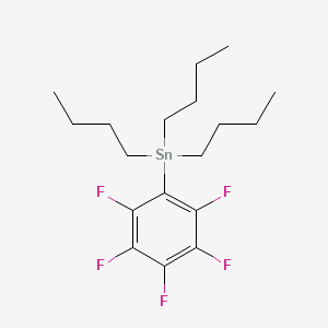 molecular formula C18H27F5Sn B15088769 Tin, tributyl(pentafluorophenyl)- 