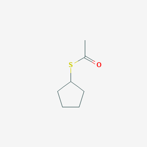 molecular formula C7H12OS B15088826 Cyclopentanethiol acetate 