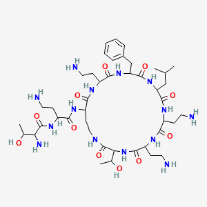 molecular formula C43H74N14O11 B15088859 H-DL-xiThr-DL-Dab-DL-Dab(1)-DL-Dab-DL-Phe-DL-Leu-DL-Dab-DL-Dab-DL-xiThr-(1) 