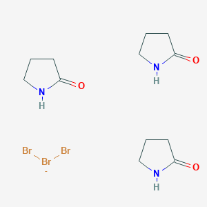 molecular formula C12H21Br3N3O3- B15088888 Pyrrolidone hydrotribromide, 97% 