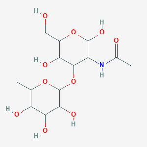 molecular formula C14H25NO10 B15088919 2-Acetamido-2-deoxy-3-O-(A-L-fucopyranosyl)-D-glucopyranose 