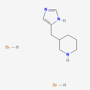 molecular formula C9H17Br2N3 B15088951 3-(1H-imidazol-5-ylmethyl)piperidine;dihydrobromide 