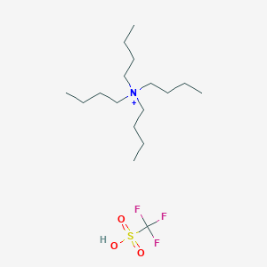 molecular formula C17H37F3NO3S+ B15088987 tetrabutylazanium;trifluoromethanesulfonic acid 