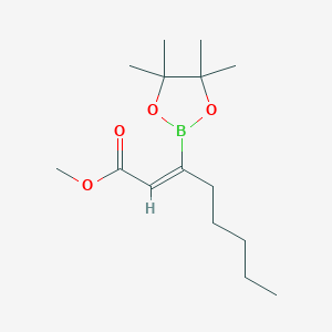 molecular formula C15H27BO4 B15088994 Methyl (Z)-oct-2-enoate-3-boronic acid pinacol ester 