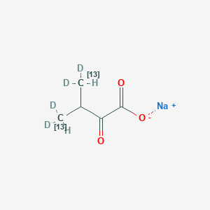 molecular formula C5H7NaO3 B15089014 Sodium 3-methyl-2-oxobutanoate-13C2,d4 