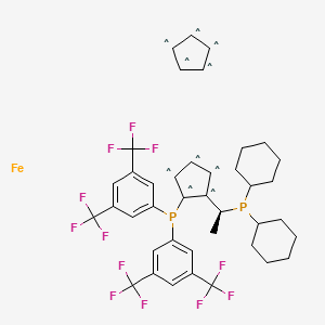 (S)-1-{(R)-2-[Bis[3,5-bis(trifluoromethyl)phenyl]phosphino]-ferrocenyl}ethyldicy