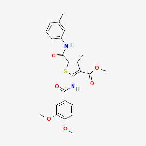 Methyl 2-(3,4-dimethoxybenzamido)-4-methyl-5-(m-tolylcarbamoyl)thiophene-3-carboxylate