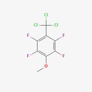 molecular formula C8H3Cl3F4O B15089116 4-Methoxy-2,3,5,6-tetrfluorobenzotrichloride 