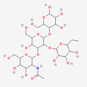 N-[2-[5-(6-ethyl-3,4,5-trihydroxyoxan-2-yl)oxy-3-hydroxy-2-(hydroxymethyl)-6-[4,5,6-trihydroxy-2-(hydroxymethyl)oxan-3-yl]oxyoxan-4-yl]oxy-4,5-dihydroxy-6-(hydroxymethyl)oxan-3-yl]acetamide