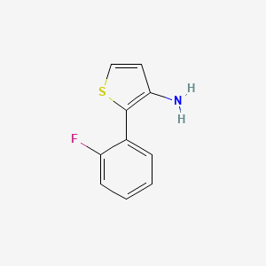 molecular formula C10H8FNS B15089140 2-(2-Fluorophenyl)thiophen-3-amine 