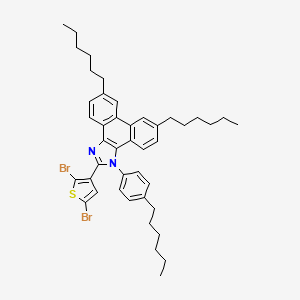 2-(2,5-Dibromothiophen-3-yl)-6,9-dihexyl-1-(4-hexylphenyl)-1H-phenanthro[9,10-d]imidazole