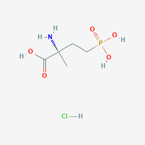 molecular formula C5H13ClNO5P B15089215 (S)-2-Amino-2-methyl-4-phosphonobutyric acid hydrochloride 