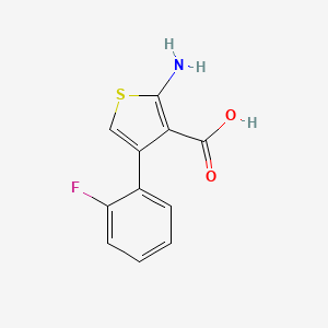 molecular formula C11H8FNO2S B15089223 2-Amino-4-(2-fluorophenyl)thiophene-3-carboxylic acid 