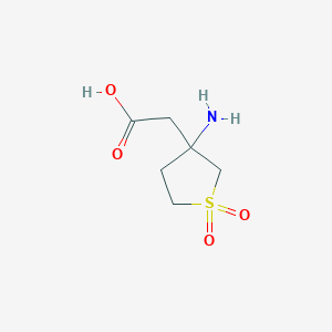 2-(3-Amino-1,1-dioxidotetrahydrothiophen-3-yl)acetic acid