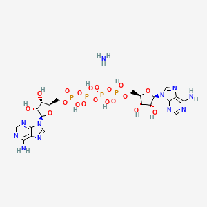 molecular formula C20H31N11O19P4 B15089247 [[[[(2R,3S,4R,5R)-5-(6-Aminopurin-9-yl)-3,4-dihydroxyoxolan-2-yl]methoxy-hydroxyphosphoryl]oxy-hydroxyphosphoryl]oxy-hydroxyphosphoryl][(2R,3S,4R,5R)-5-(6-aminopurin-9-yl)-3,4-dihydroxyoxolan-2-yl]met 