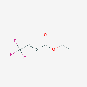 molecular formula C7H9F3O2 B15089268 Isopropyl 4,4,4-trifluoromethylcrotonate 