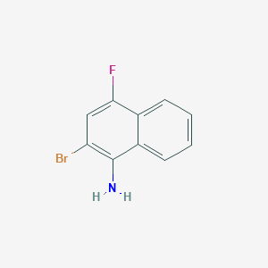 molecular formula C10H7BrFN B15089283 2-Bromo-4-fluoronaphthalen-1-amine 