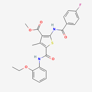 Methyl 5-((2-ethoxyphenyl)carbamoyl)-2-(4-fluorobenzamido)-4-methylthiophene-3-carboxylate