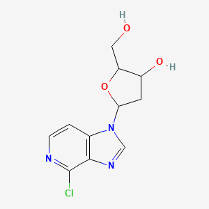 molecular formula C11H12ClN3O3 B15089302 4-Chloro-1-(2-deoxy-beta-D-erythropentofuranosyl)-1H-imidazo[4,5-C]pyridine 