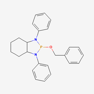 molecular formula C25H27N2OP B15089328 2-(Benzyloxy)-1,3-diphenyl-hexahydro-1,3,2-benzodiazaphosphole 