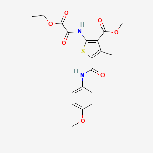 2-(Ethoxyoxalyl-amino)-5-(4-ethoxy-phenylcarbamoyl)-4-methyl-thiophene-3-carboxylic acid methyl ester