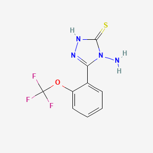 molecular formula C9H7F3N4OS B15089408 4-Amino-5-(2-trifluoromethoxy-phenyl)-4H-[1,2,4]triazole-3-thiol 