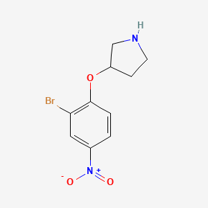 molecular formula C10H11BrN2O3 B15089440 3-(2-Bromo-4-nitrophenoxy)pyrrolidine 