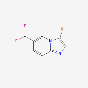 molecular formula C8H5BrF2N2 B15089445 3-Bromo-6-(difluoromethyl)imidazo[1,2-A]pyridine 