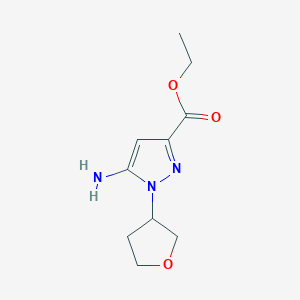 Ethyl 5-amino-1-tetrahydrofuran-3-yl-pyrazole-3-carboxylate