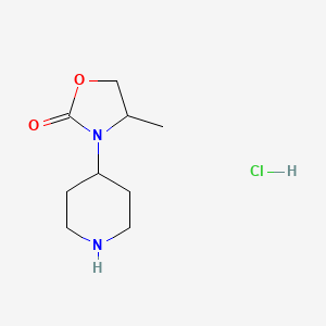 4-Methyl-3-(piperidin-4-yl)oxazolidin-2-one hydrochloride