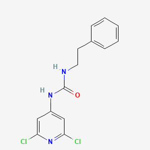 molecular formula C14H13Cl2N3O B15089537 Urea, N-(2,6-dichloro-4-pyridinyl)-N'-(2-phenylethyl)- CAS No. 287928-13-6