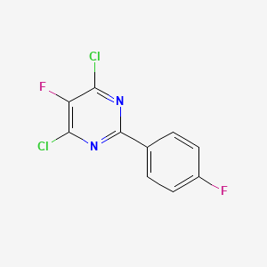 molecular formula C10H4Cl2F2N2 B15089543 4,6-Dichloro-5-fluoro-2-(4-fluorophenyl)pyrimidine 