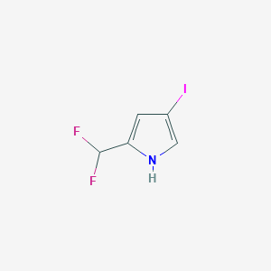 molecular formula C5H4F2IN B15089552 2-(Difluoromethyl)-4-iodo-1H-pyrrole 