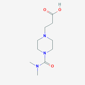 molecular formula C10H19N3O3 B15089553 3-[4-(Dimethylcarbamoyl)piperazin-1-yl]propanoic acid 