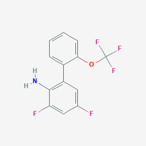 molecular formula C13H8F5NO B15089560 3,5-Difluoro-2'-(trifluoromethoxy)-[1,1'-biphenyl]-2-amine CAS No. 926239-40-9