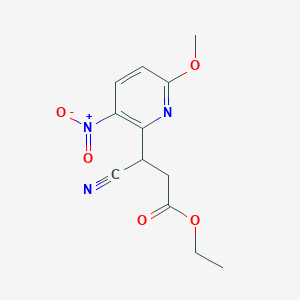 ethyl 3-cyano-3-(6-methoxy-3-nitropyridin-2-yl)propanoate